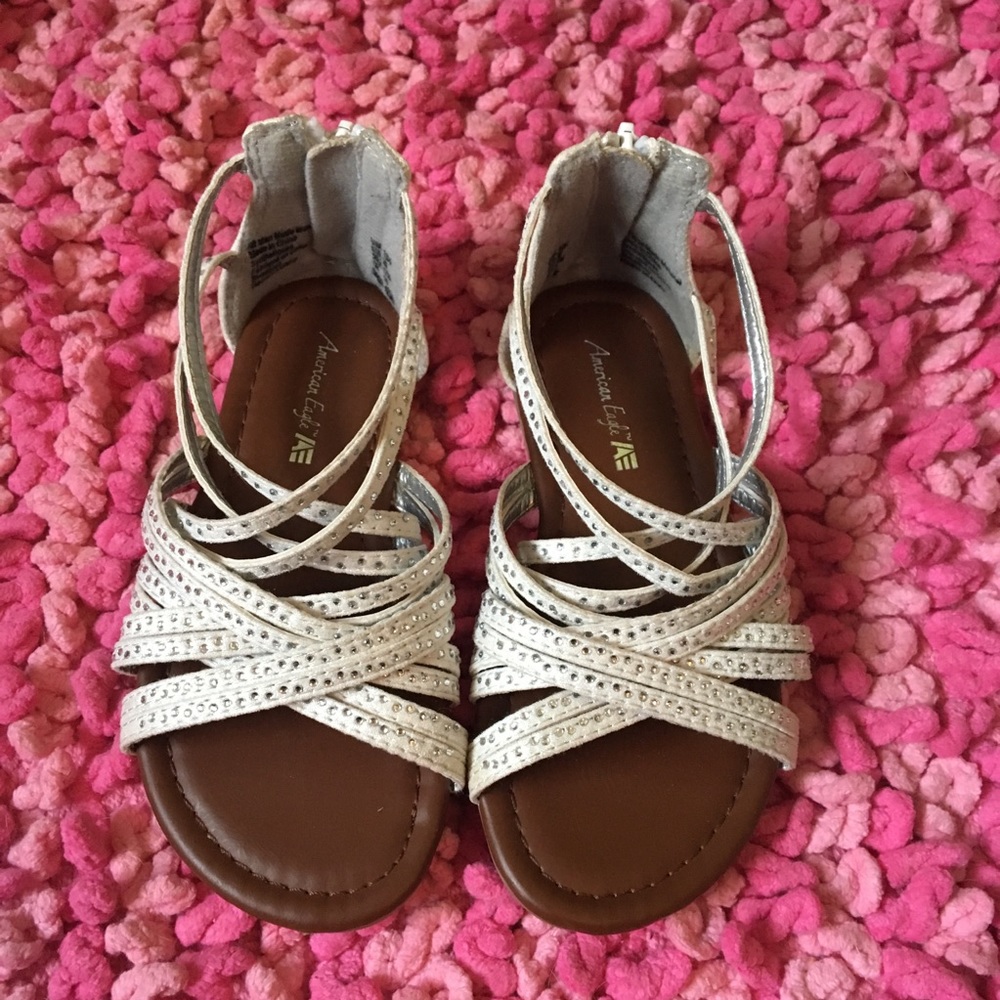 Girls rhinestone summer sandals size 10 1/2